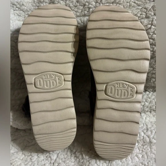 HEYDUDE
DELRAY CLOG SUEDE Wedge sandals brown leapord Print Platform Slingback - Picture 8 of 9